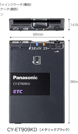 パナソニック アンテナ分離型ETC車搭器 メタリックブラック CY-E...
