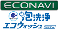 ロゴ：ECONAVI/nanoe/泡洗浄/エコウォッシュ