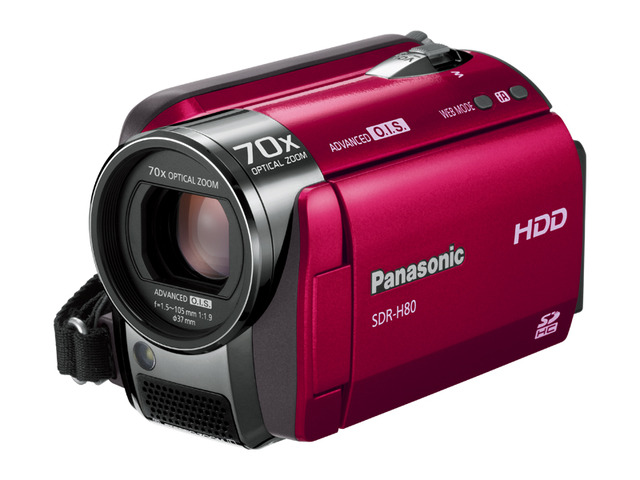 写真：SD/HDDビデオカメラ SDR-H80-R（レッド）