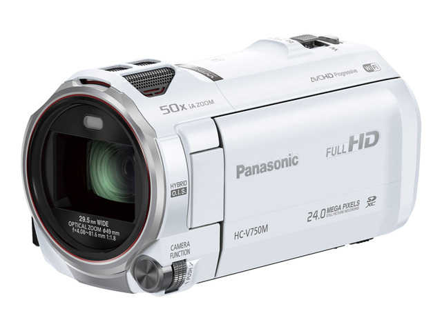 写真：デジタルハイビジョンビデオカメラ HC-V750M-W（ホワイト）