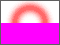 画面上部の画像が鮮明ではなく、画面下部はピンク色１色になる