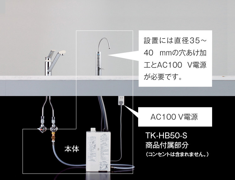 機能特長 | 還元水素水生成器 TK-HB50-S | 商品一覧 | 浄水器・還元 