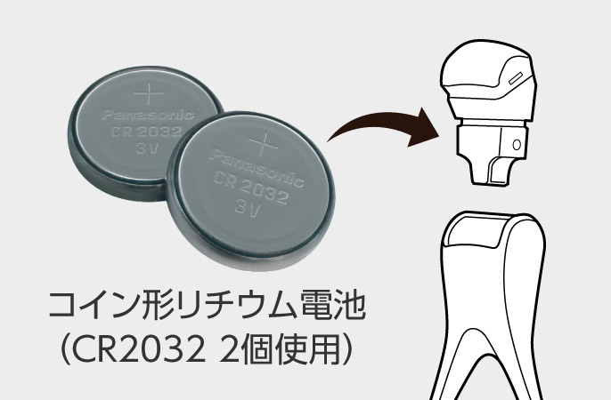 コイン形リチウム電池（CR2032を2個使用）