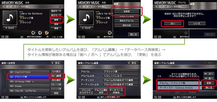 タイトル情報の取得方法 07年以降モデル Panasonic