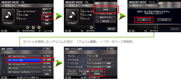 タイトル情報の取得方法 07年以降モデル Panasonic