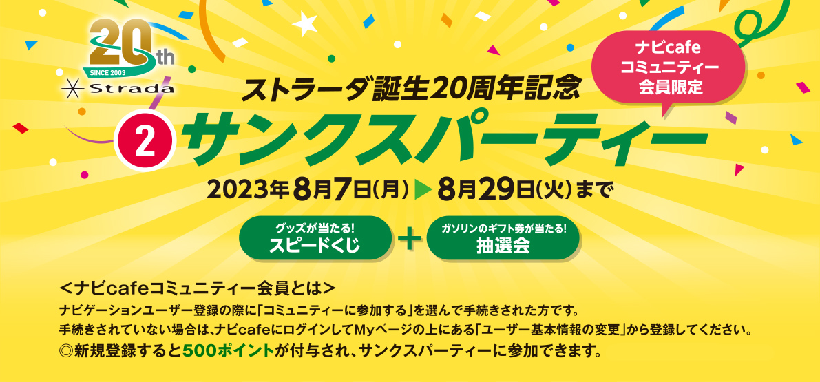 ストラーダ誕生20周年記念②サンクスパーティー