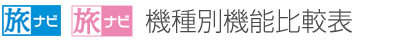 旅ナビ機種別機能比較表