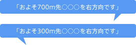 もちろん音声でも案内