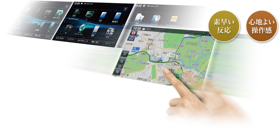 素早い反応 心地よい操作感