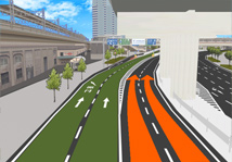 リアル3D交差点拡大図