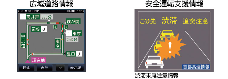 安全運転支援情報 広域道路情報