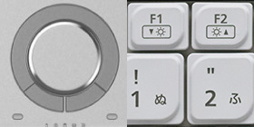 ホイールパッド&リーフ型キーボード