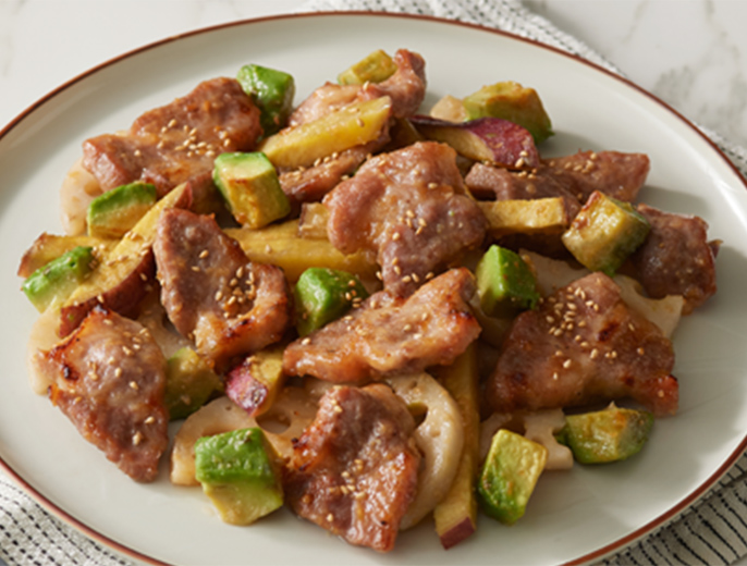 豚と野菜のごまみそ焼き