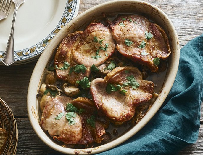 豚肩ロースときのこのオーブン焼き