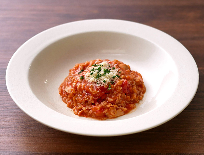 オートミールのトマトリゾット