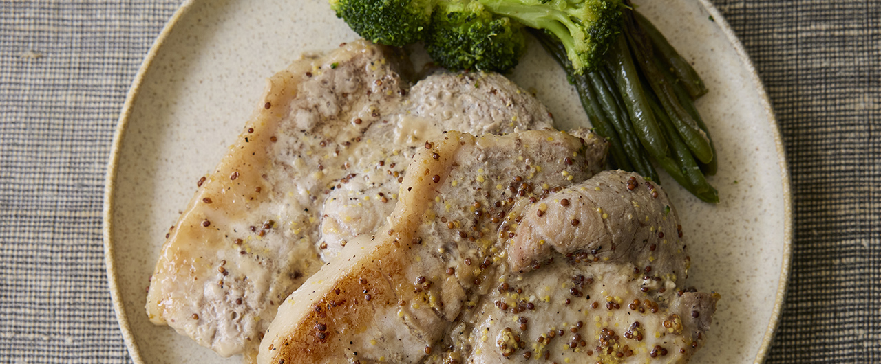 豚肉とブロッコリーのハニーマスタードグリル