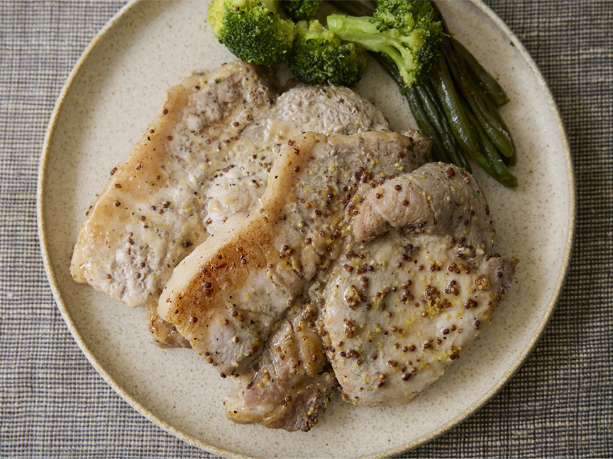 豚肉とブロッコリーのハニーマスタードグリル