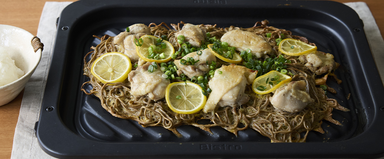 グリルチキン瓦そば