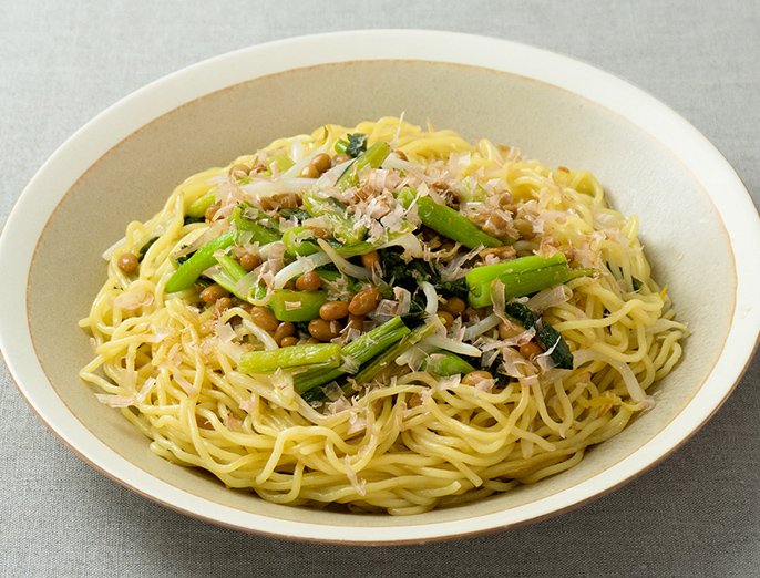 【長野県】野沢菜の納豆焼きそば