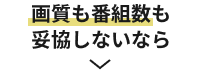 画質も番組数も妥協しないなら