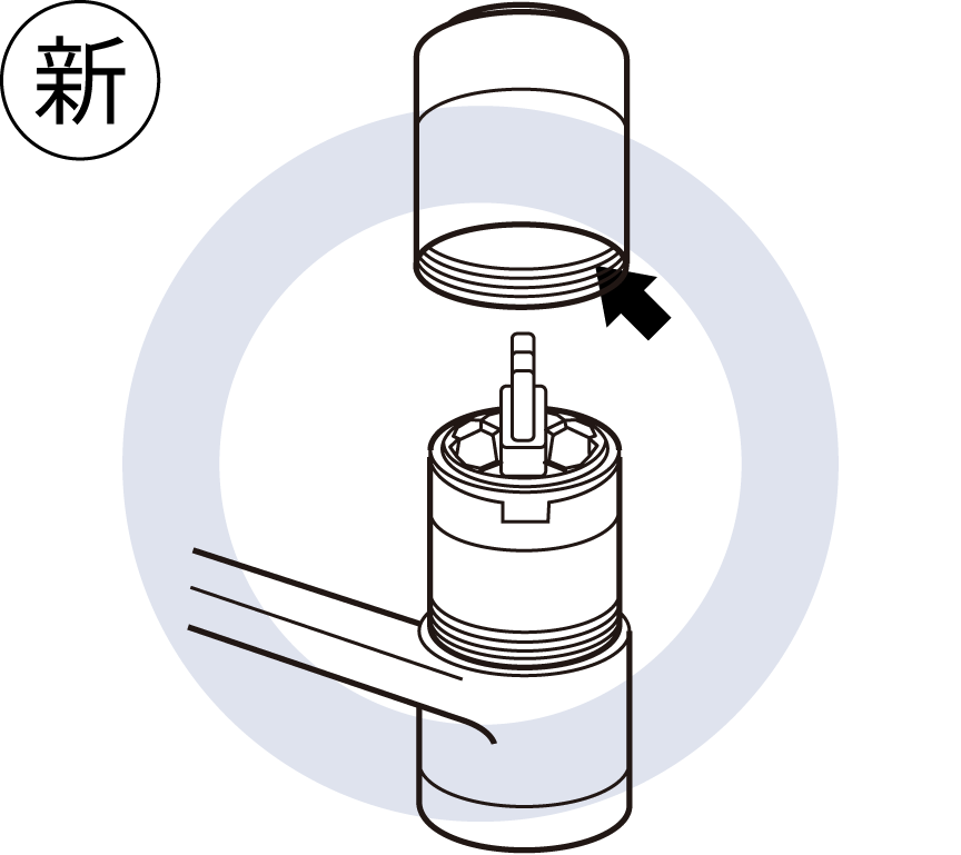 新：カバーナットが内ネジに切ってある