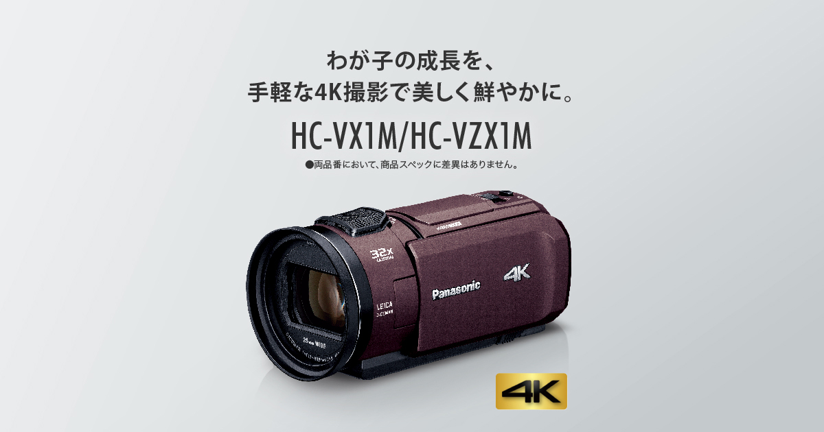 概要 デジタル4Kビデオカメラ HC-VX1M/VZX1M | デジタルビデオカメラ | Panasonic