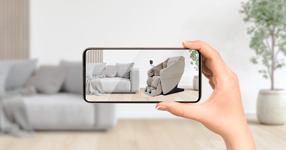 リアルプロ EP-MA121スマホでマッサージチェア設置シミュレーション