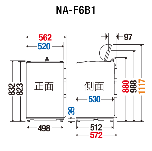 NA-F6B1 仕様・詳細情報 - 全自動洗濯機 | 洗濯機・衣類乾燥機 | Panasonic
