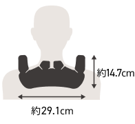 約幅29.1cm、約14.7cm