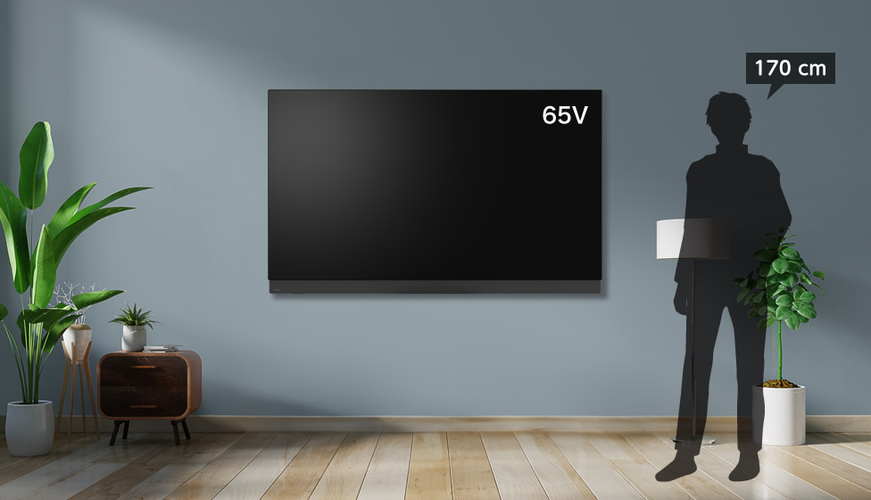 8畳＆65v型＆壁掛け