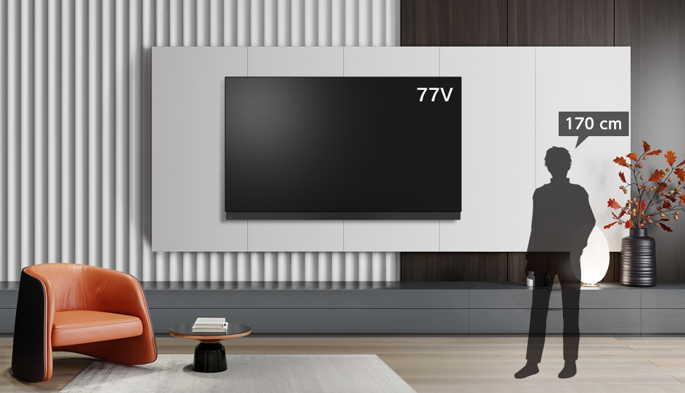 16畳＆75v型以上＆壁掛け