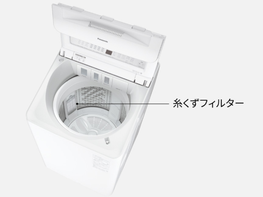 糸くずフィルターの位置