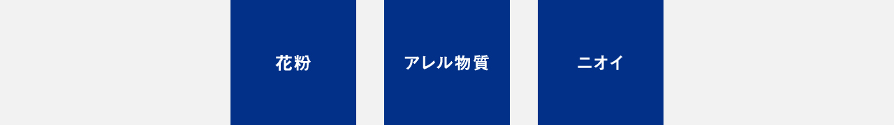 ナノイーXのF-PX55Dにおける効果の説明画像です。花粉、ニオイ、アレル物質。