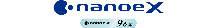 ナノイーX 9.6兆のロゴです。