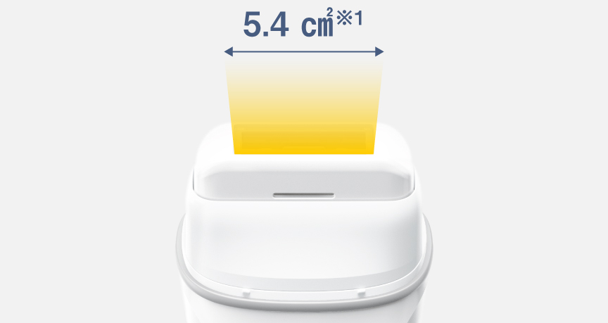 イメージ：商品の照射面（照射幅5.4㎠）