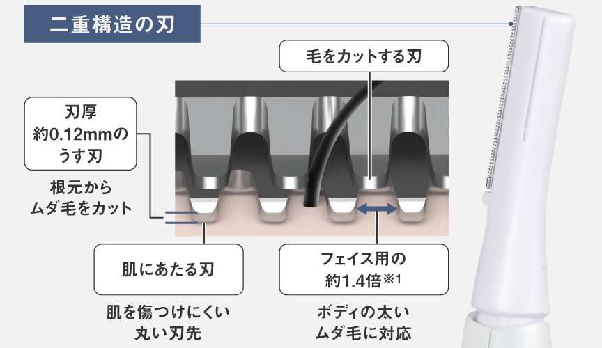 画像：二重構造の刃