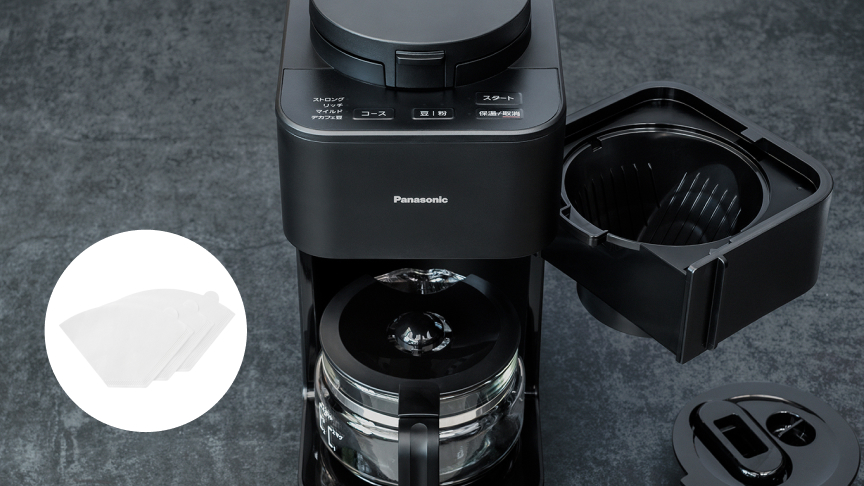 写真：バスケットとペーパーフィルター