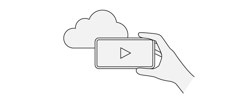 画像：クラウドに保存した番組をスマホで視聴可能