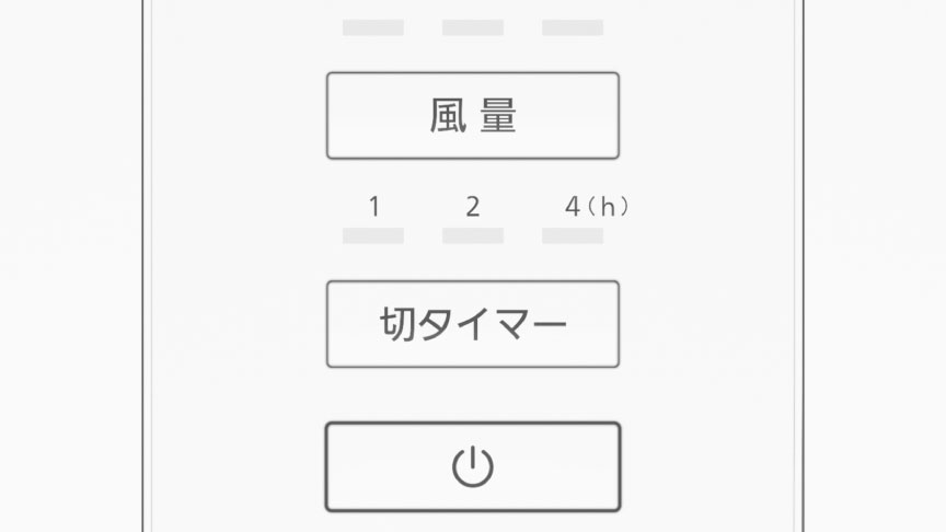 切タイマー：1 / 2 / 4時間