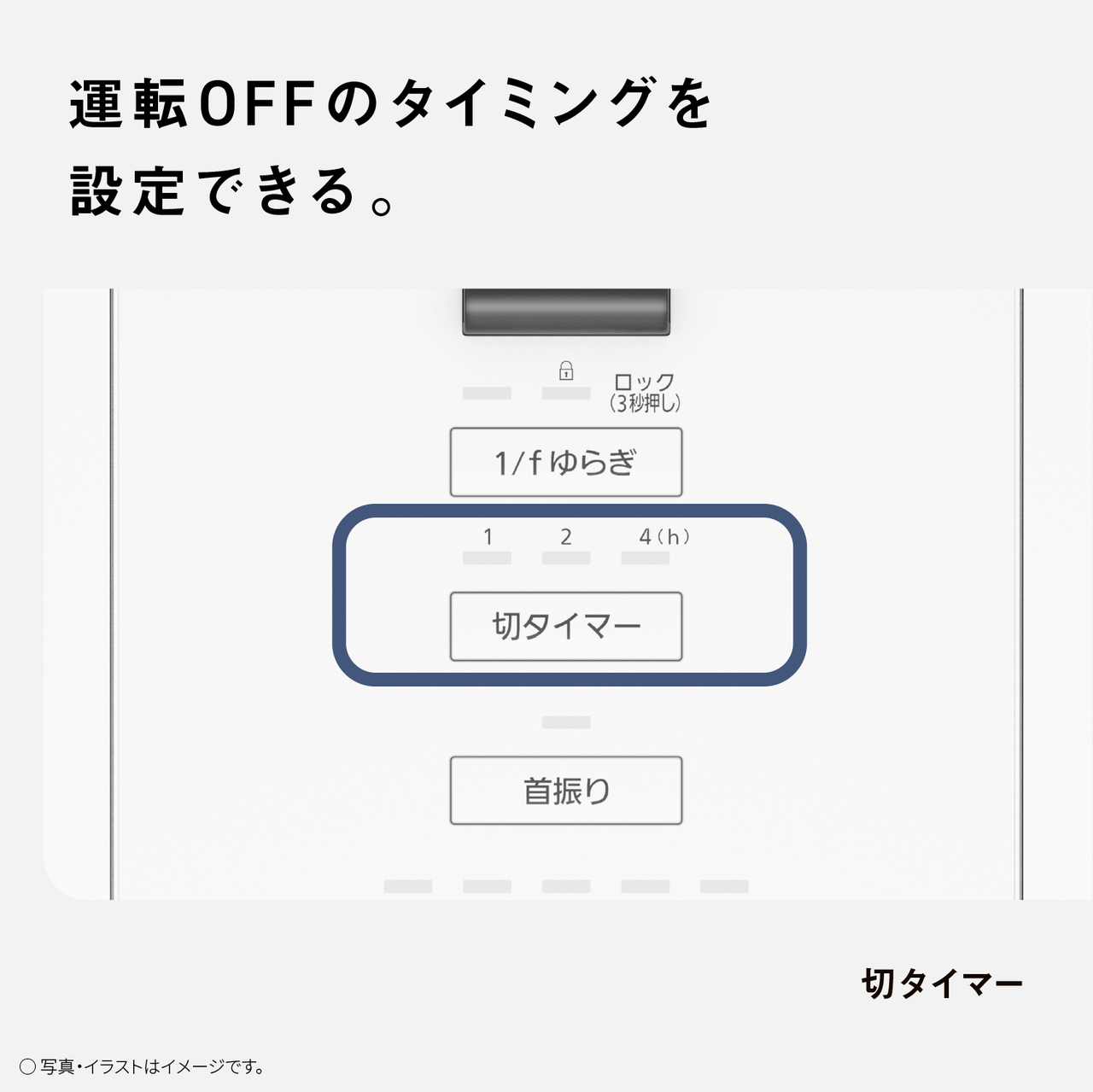 運転OFFのタイミングを設定できる。