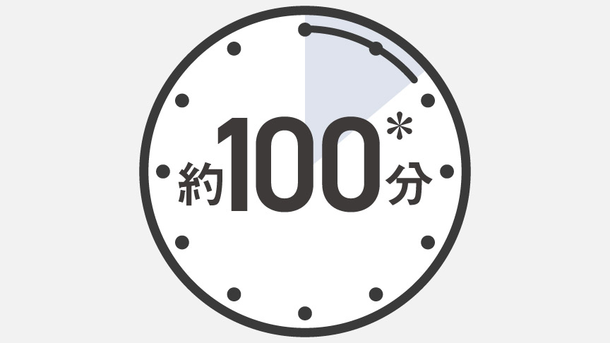イラスト：処理時間約100分