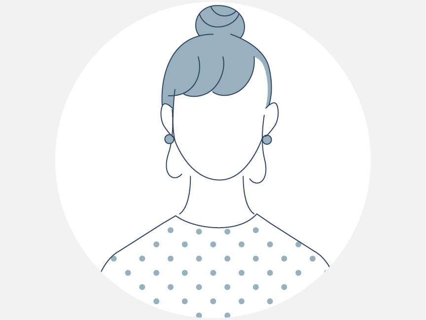 イラスト：女性のアイコン