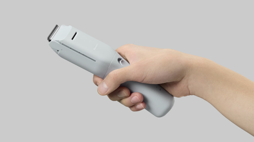 写真：片手でしっかり握れるファミリーバリカンの使用イメージ