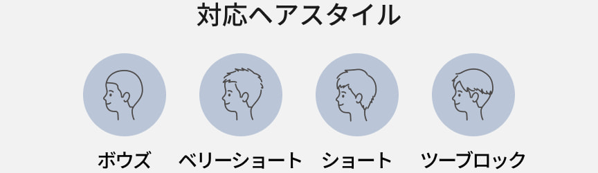 対応ヘアスタイル ボウズ ベリーショート ショート ツーブロック