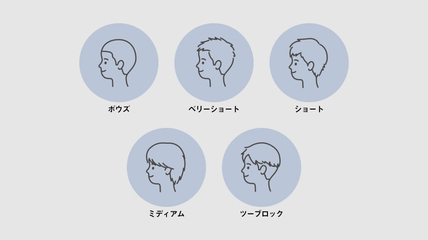 ボウズ ベリーショート ショート ミディアム ツーブロック