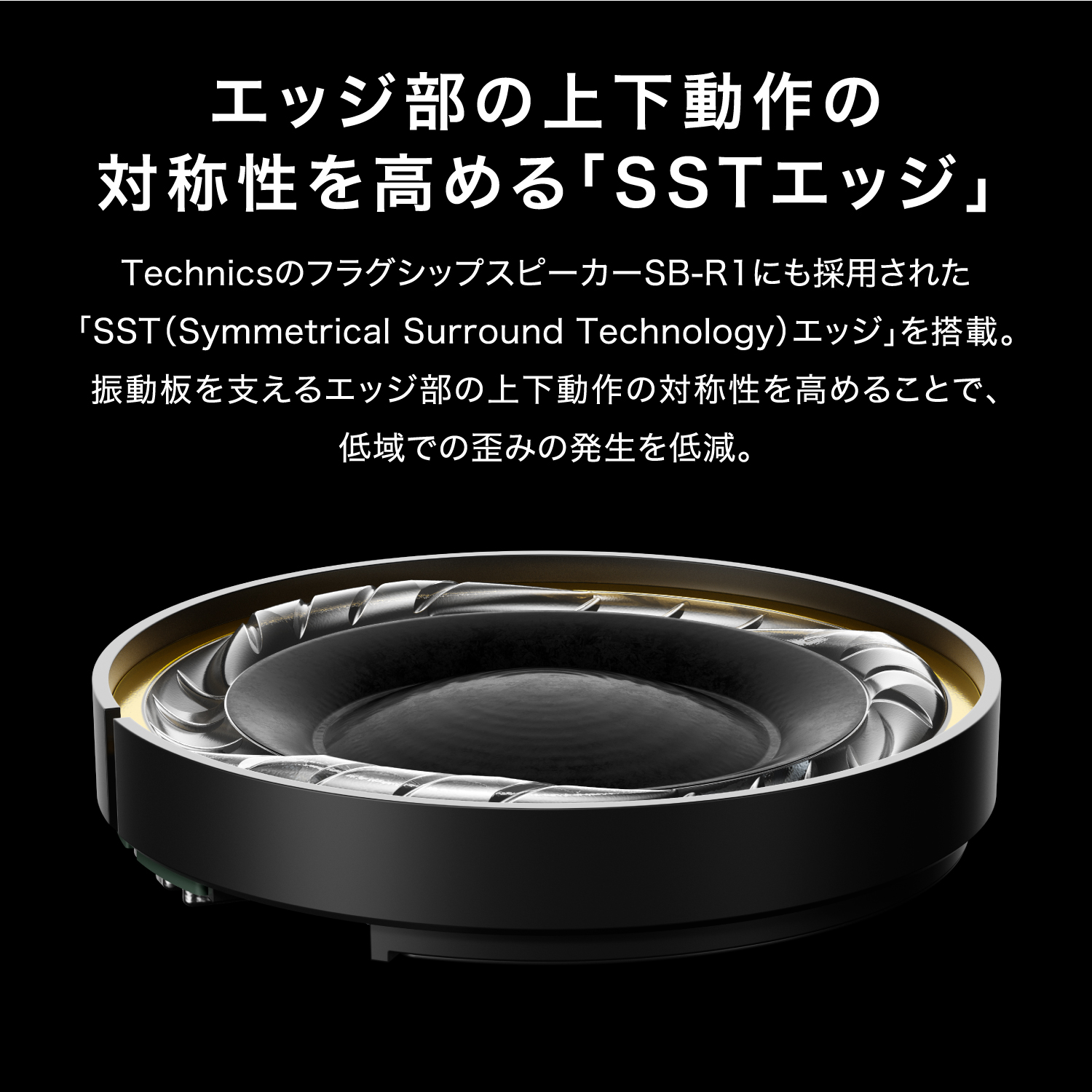 エッジ部の上下動作の対称性を高めるSSTエッジ