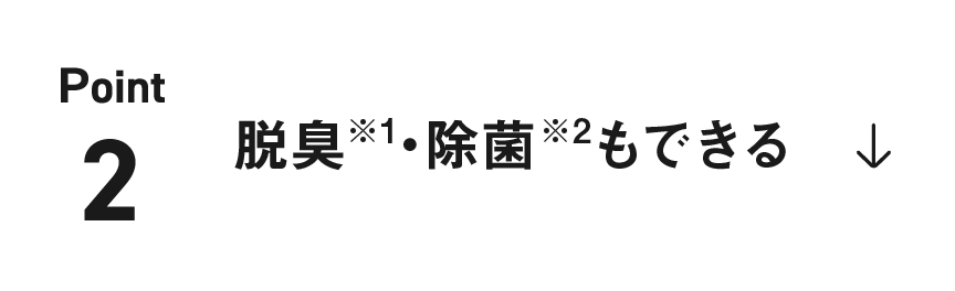 脱臭・除菌もできる