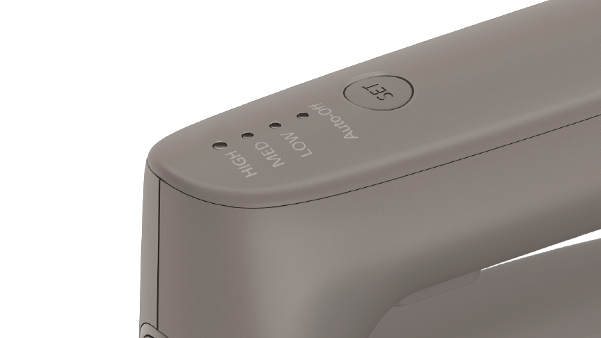 自動ヒーターオフで、電源の切り忘れも安心。