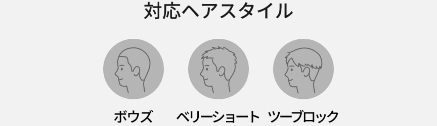 対応ヘアスタイル ボウズ ベリーショート ツーブロック