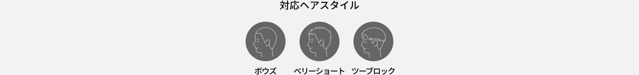 対応ヘアスタイル ボウズ ベリーショート ツーブロック